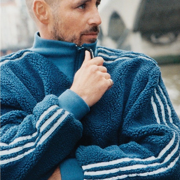 Adidas Blondey Sherpa Originals Sweatshirt Men’s Size Small - Picture 1 of 7